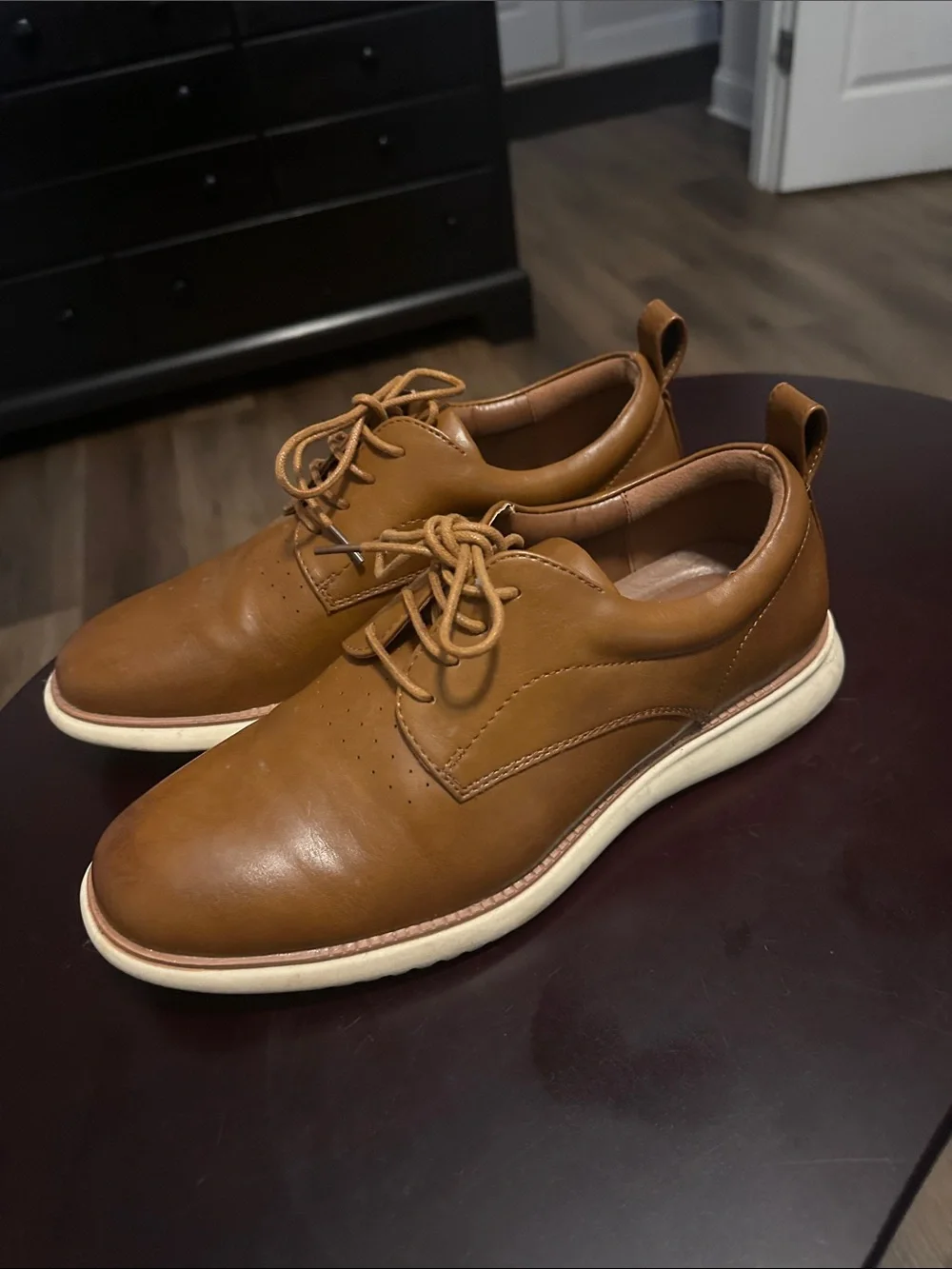 Janson Men’s Brown Leather Derby with Contrasting Cream Sole